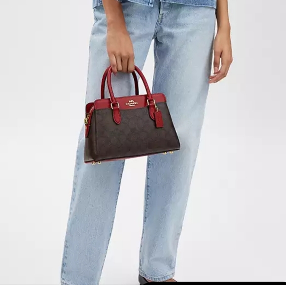 New! Mini Darcie Carryall in Signature Canvas - Picture 2 of 7